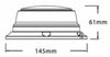 Lampeggiante base piana 8 LED 12-24V