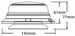 Lampeggiante a LED 12-24V base magnetica con 8 led da 3W