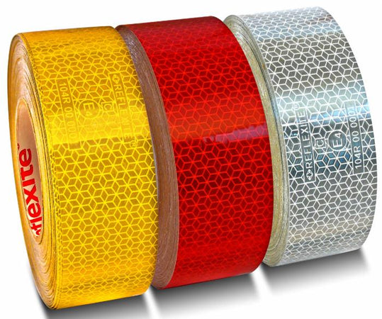 Nastro Adesivo Riflettente Giallo 50mm x 50m lunghezza di 25 metri