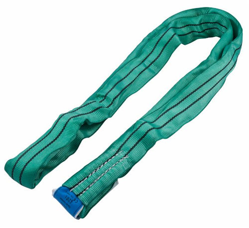 Fascia di sollevamento ad anello Ama verde con portata 2000kg e lunghezza 4m