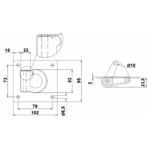 Anello fermacarico con molla antirumore 102x95mm