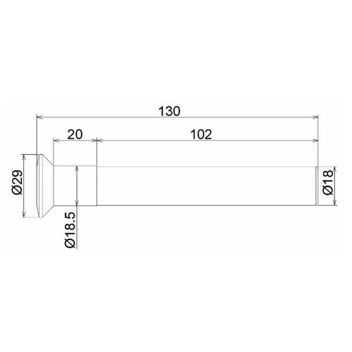 Perno per chiusura universale dritto ø18mm