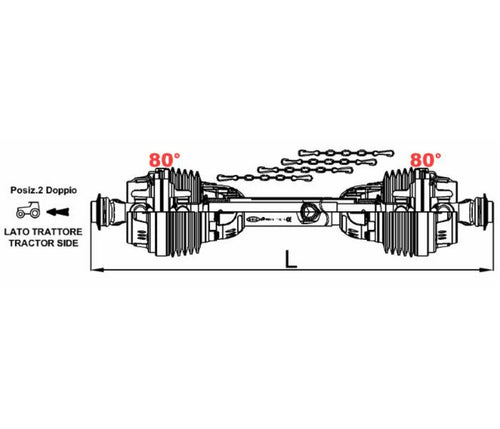 Cardano omocinetico doppio 4x800 Quality line