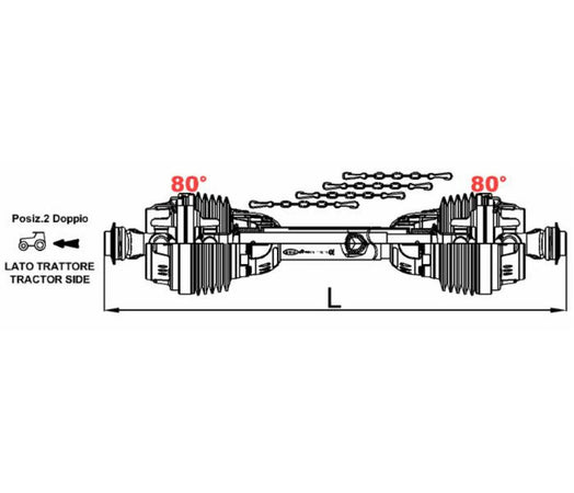 Cardano omocinetico doppio 6x1600 Quality line
