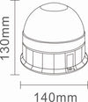 Lampeggiante base piana 12 LED 12-24V