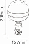Lampeggiante base flessibile 16 LED 12-24V