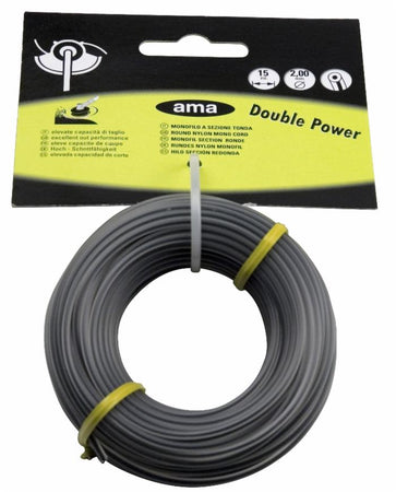 Filo per decespugliatore Double Power da 15m sezione tonda Ø 2,4mm