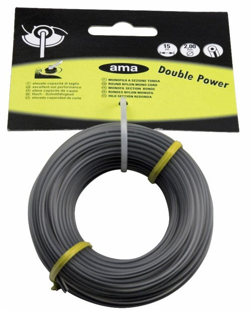 Filo per decespugliatore Double Power da 15m sezione tonda Ø 2,4mm