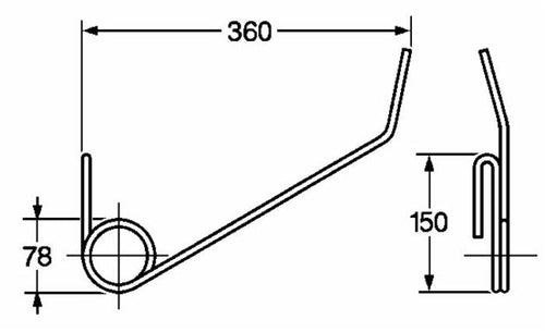 Dente Seminatrice Anteriore Corto Gaspardo 18903640 Filo 9