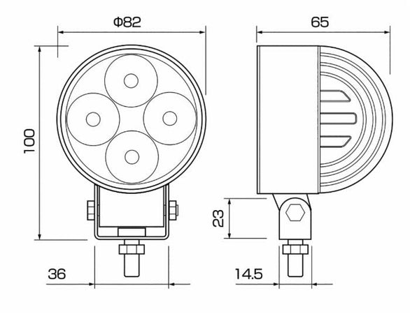 Faro da lavoro 4 LED Epistar a largo raggio freddo 12W IP67