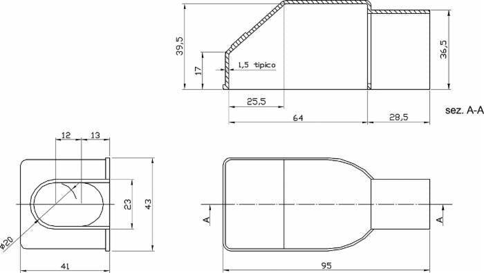 Cappuccio di protezione rosso per morsetti batteria