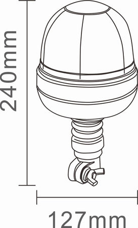 Lampeggiante Gea base baoinetta 16 LED 12-24V