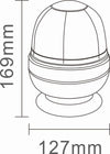 Lampeggiante a LED 12-24V base magnetica con 16 led da 3W