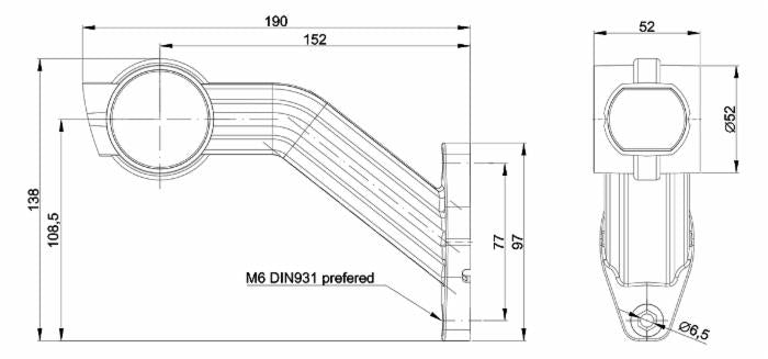 Luce di ingombro laterale e posteriore dx a LED 12-36V