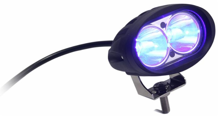 Faro da lavoro a 2 LED a lungo raggio Spot blu 10W IP67