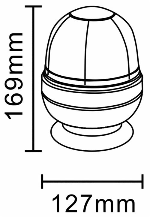 Lampeggiante 12V 55W base magnetica