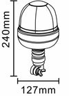 Lampeggiante per trattori alogeno base flessibile a baionetta 24V 70W