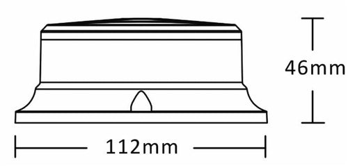 Lampeggiante a 18 LED 12-24V base magnetica