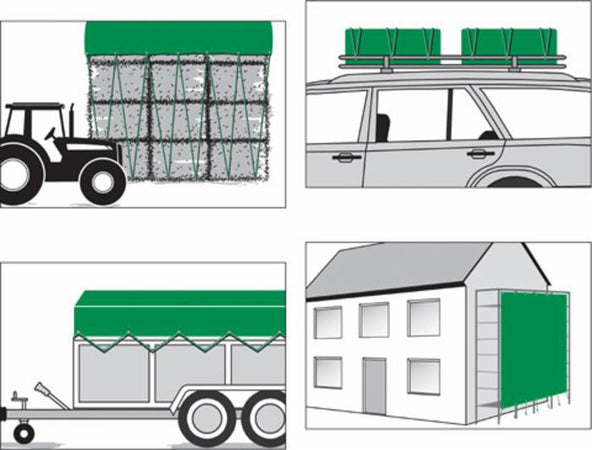 Telo verde multiuso 100g 3x4m confezione da 5 pezzi