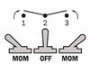 Interruttore a levetta unipolare MOM-OFF-MOM