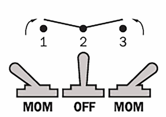 Interruttore a levetta unipolare MOM-OFF-MOM