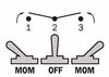 Interruttore a levetta unipolare MOM-OFF-MOM