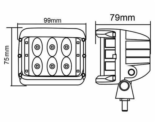 Faro da lavoro 12 LED CREE a raggio combinato 36W IP67
