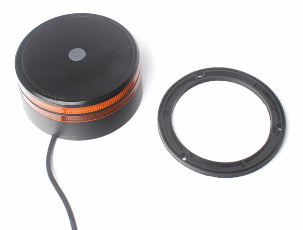 Lampeggiante a 50 LED 12-24V 25W con doppia luminosità base piana