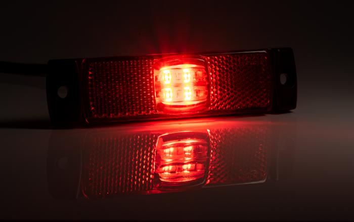 Fanale di ingombro a LED rosso 12-36V confezione da 2 pezzi