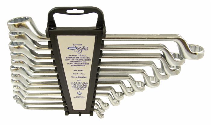 Set 12chiavi poligonali doppie
