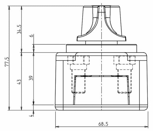 Interruttore staccabatteria 12-24V con maniglia rotativa