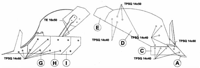 Vomere adattabile Er.Mo GS9 D-CA033AD 3 fori