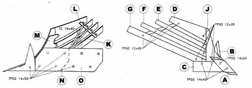 Fodera anteriore per fuori solco adattabile Er.Mo C10M D-CA074AD