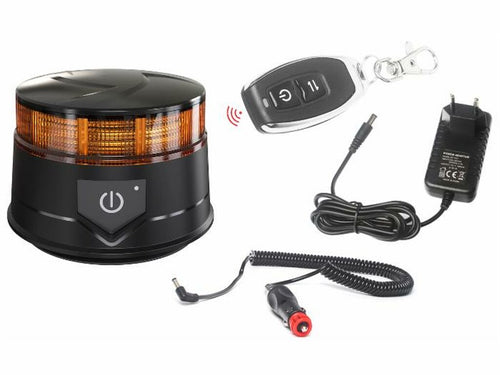 Lampeggiante a LED con telecomando e batteria 12/24V Confezione da 1pz