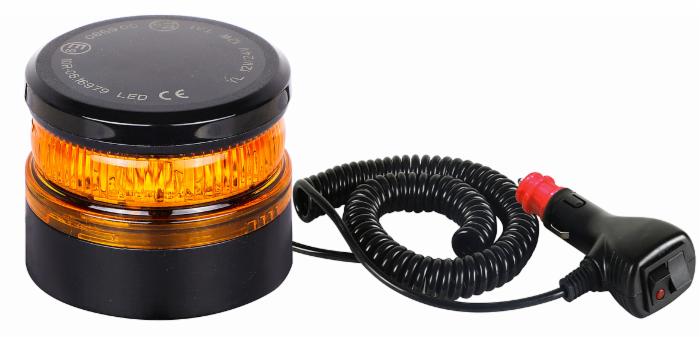 Lampeggiante a 8 LED Mini 12-24V base magnetica o ventosa