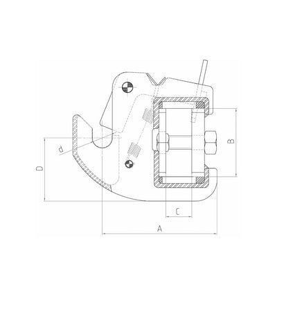 Gancio automatico Ø 28mm adattabile a Fendt 208V-209F-211V