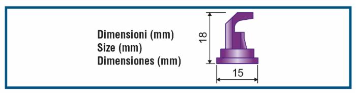 Ugello a specchio DEF 130° riferimento originale DEF06 confezione da 10 pezzi