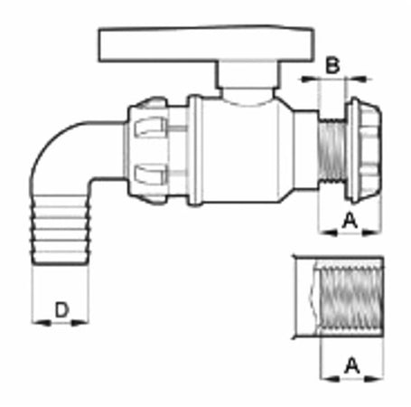 Valvola a sfera G 1 confezione da 2 pezzi