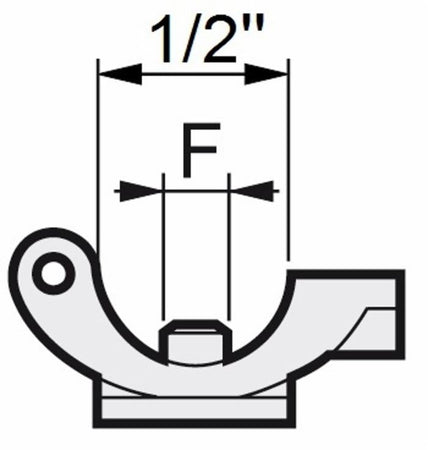 Portagetto per diserbo a 3 vie a cavallotto con attacco rapido Ø 1/2"
