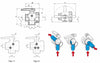 Valvola sfera 3 vie o flusso continuo G 1 1/2