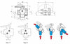 Valvola sfera 3 vie o flusso continuo G 1