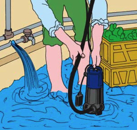 Elettropompa sommersa drenaggio acque chiare 300W