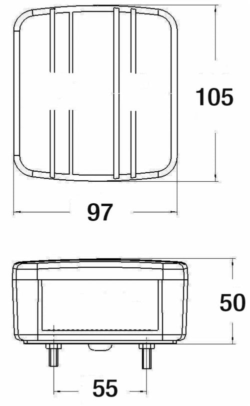 Fanale posteriore sx 100x95x50mm