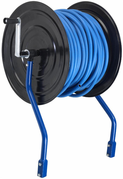 Avvolgitubo in metallo per carriola 90L con 50m tubo misura 8x13