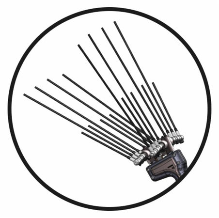 Astina di ricambio per abbacchiatore in carbonio lunga 350mm