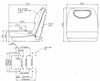 Sedile Niceplastik Multopattern M8 in sky nero predisposto per microswitch