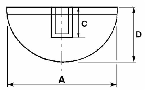 Paracolpi d'appoggio maschio 69x60