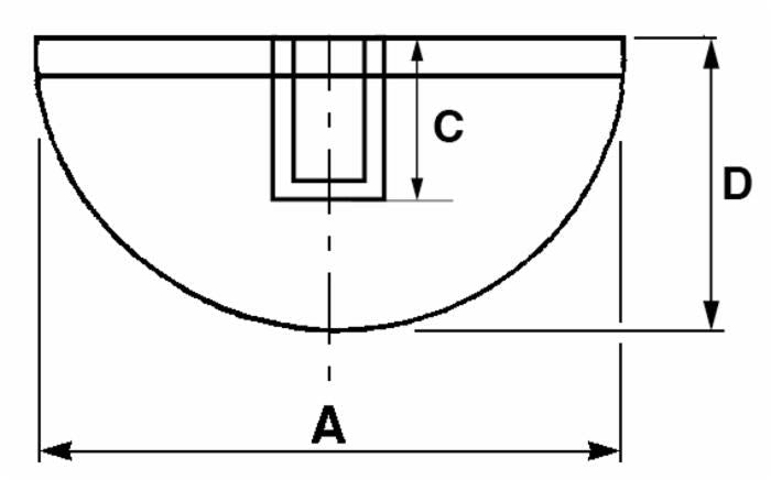 Paracolpi d'appoggio maschio 69x60