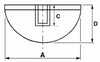 Paracolpi d'appoggio femmima ø 69mm altezza 60mm