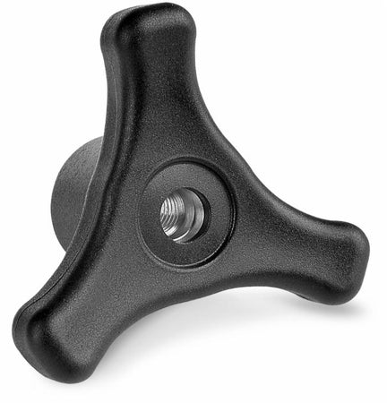 Volantino 3 bracci Ø 80mm con boccola M10 confezione da 3 pezzi